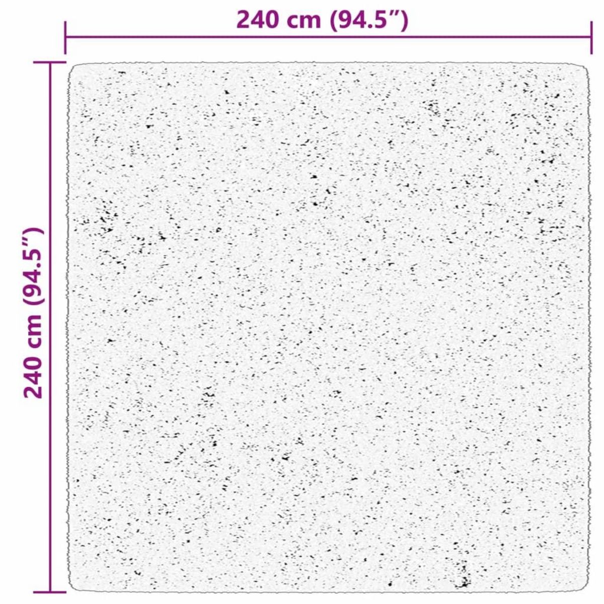 VIDAXL Tapis HUARTE a poils courts doux et lavable creme 240x240 cm