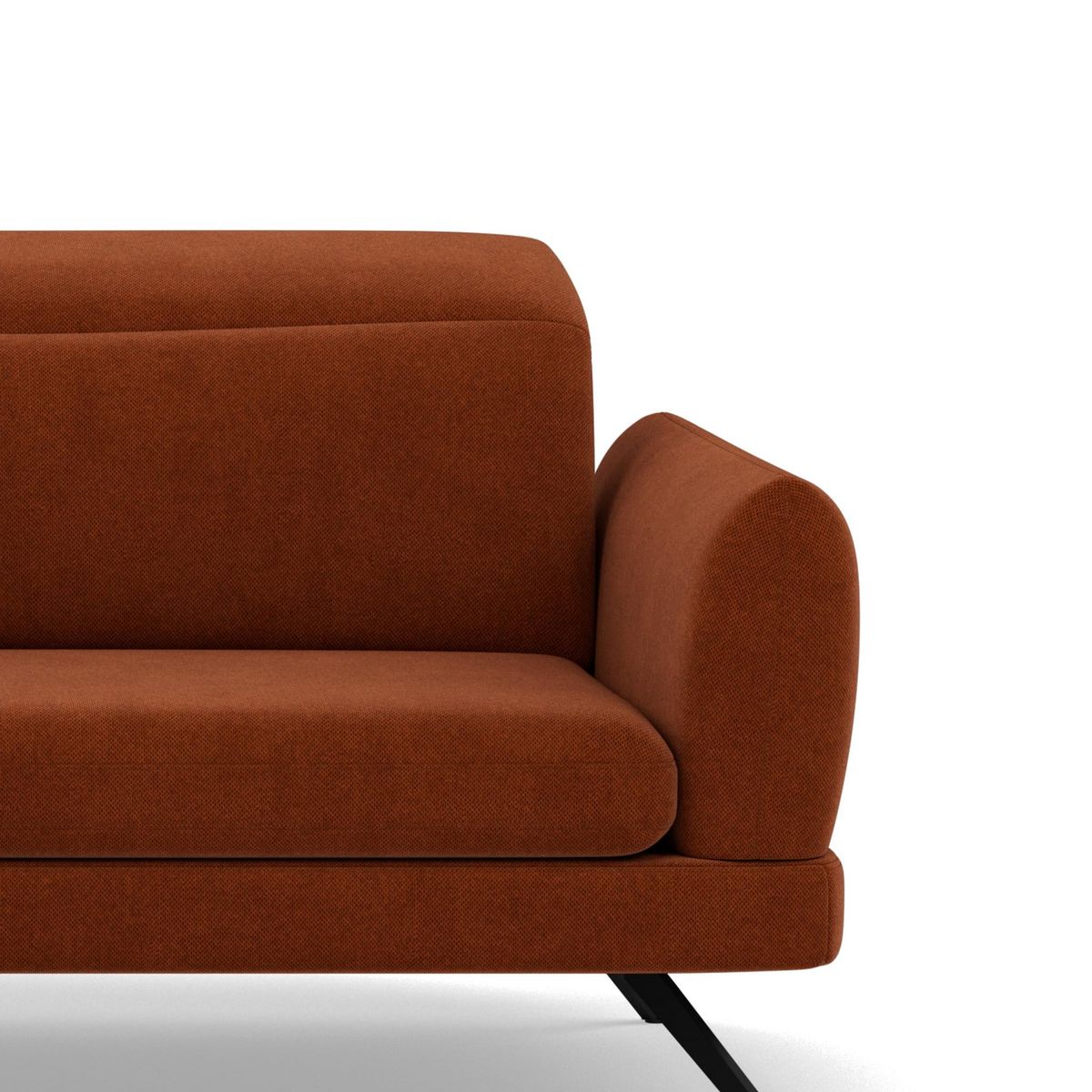 LISA DESIGN Terry - canapé d'angle gauche 4 places avec têtières réglables en tissu texturé