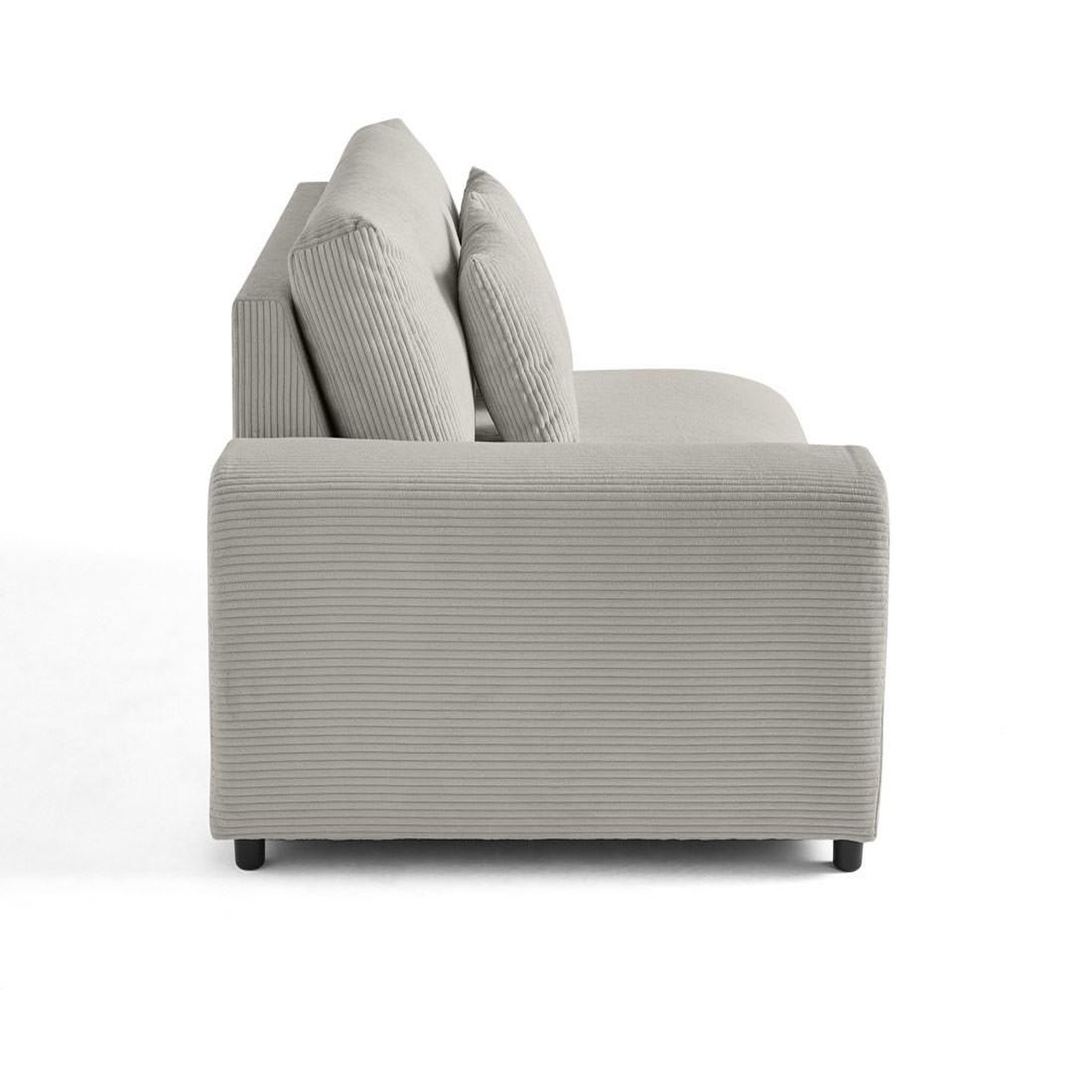 Voir la diapositive 3 : BEST MOBILIER Garance - module d'assise 2 places avec accoudoir gauche - en velours côtelé