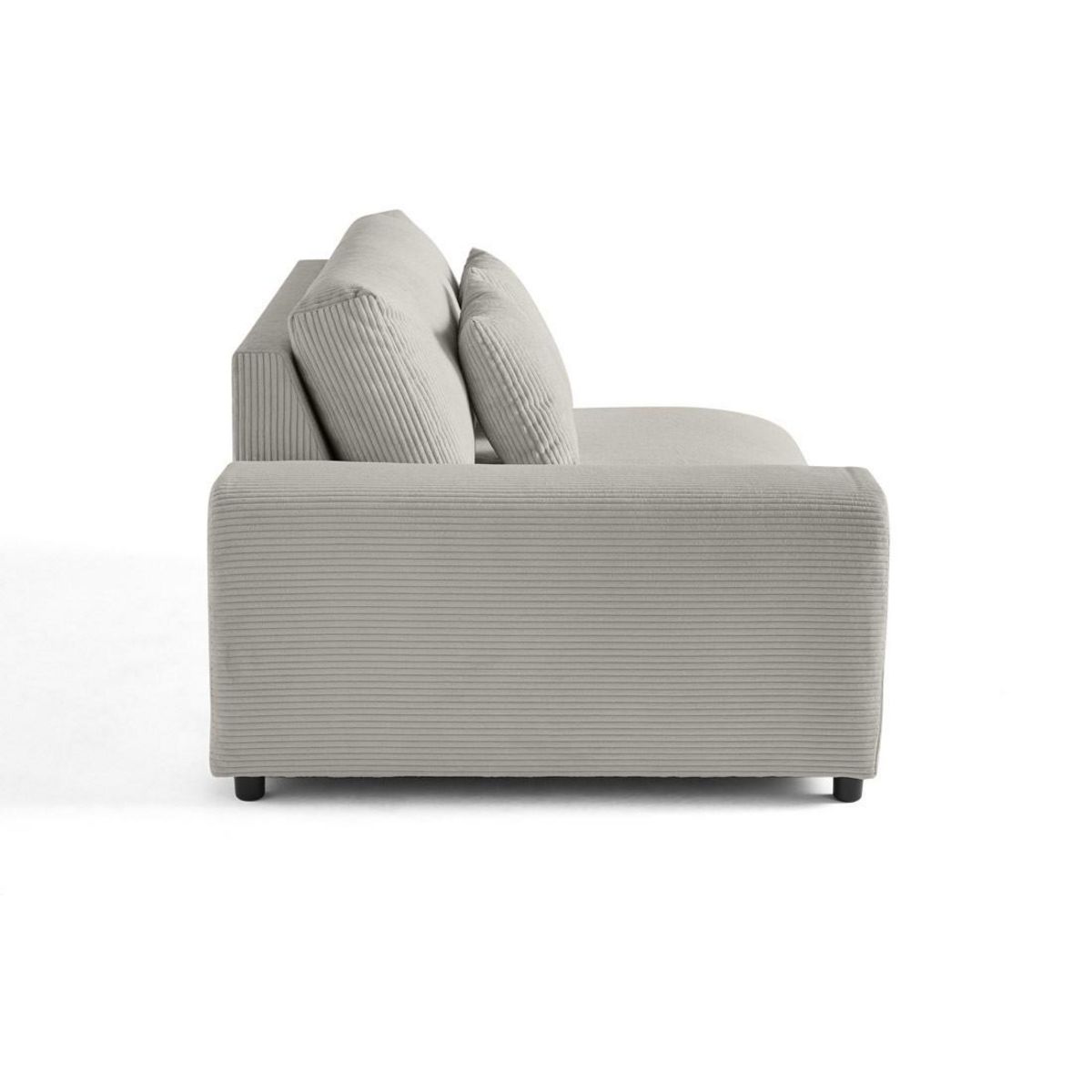 LISA DESIGN Garance - module d'assise 2 places avec accoudoir gauche - en velours côtelé