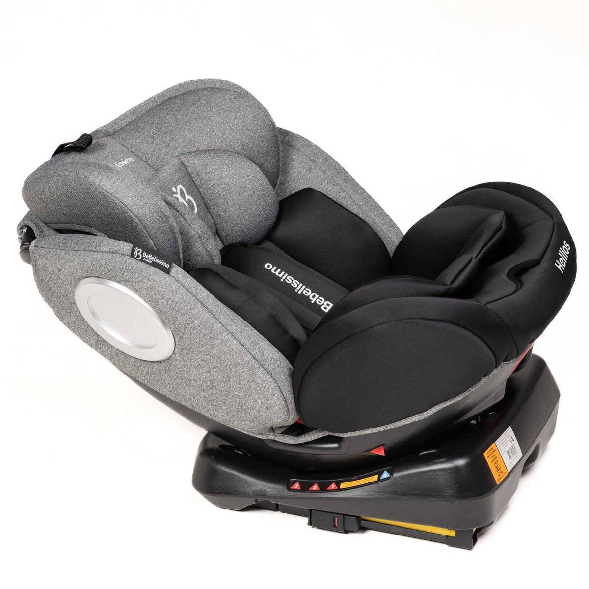 BEBELISSIMO BEBELISSIMO - Siège auto Isofix - pivotant 360 ° - groupe 0+/1/2/3 - (0-36kg) - Hellios - gris / noir