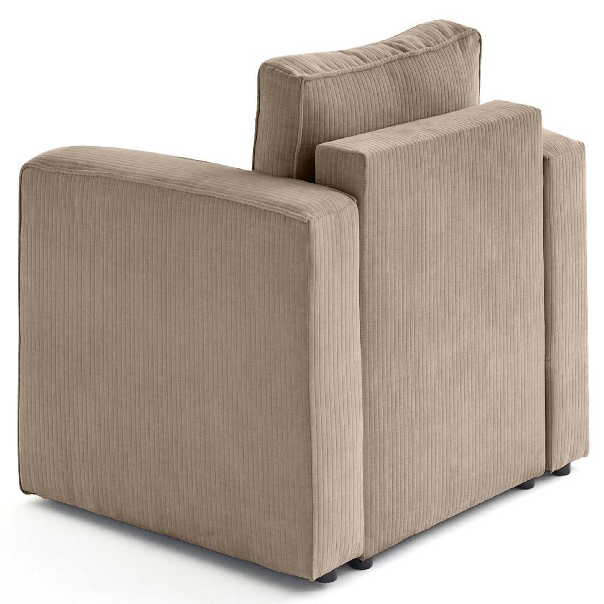 Voir la diapositive 3 : BEST MOBILIER Topaze - fauteuil en velours côtelé plat