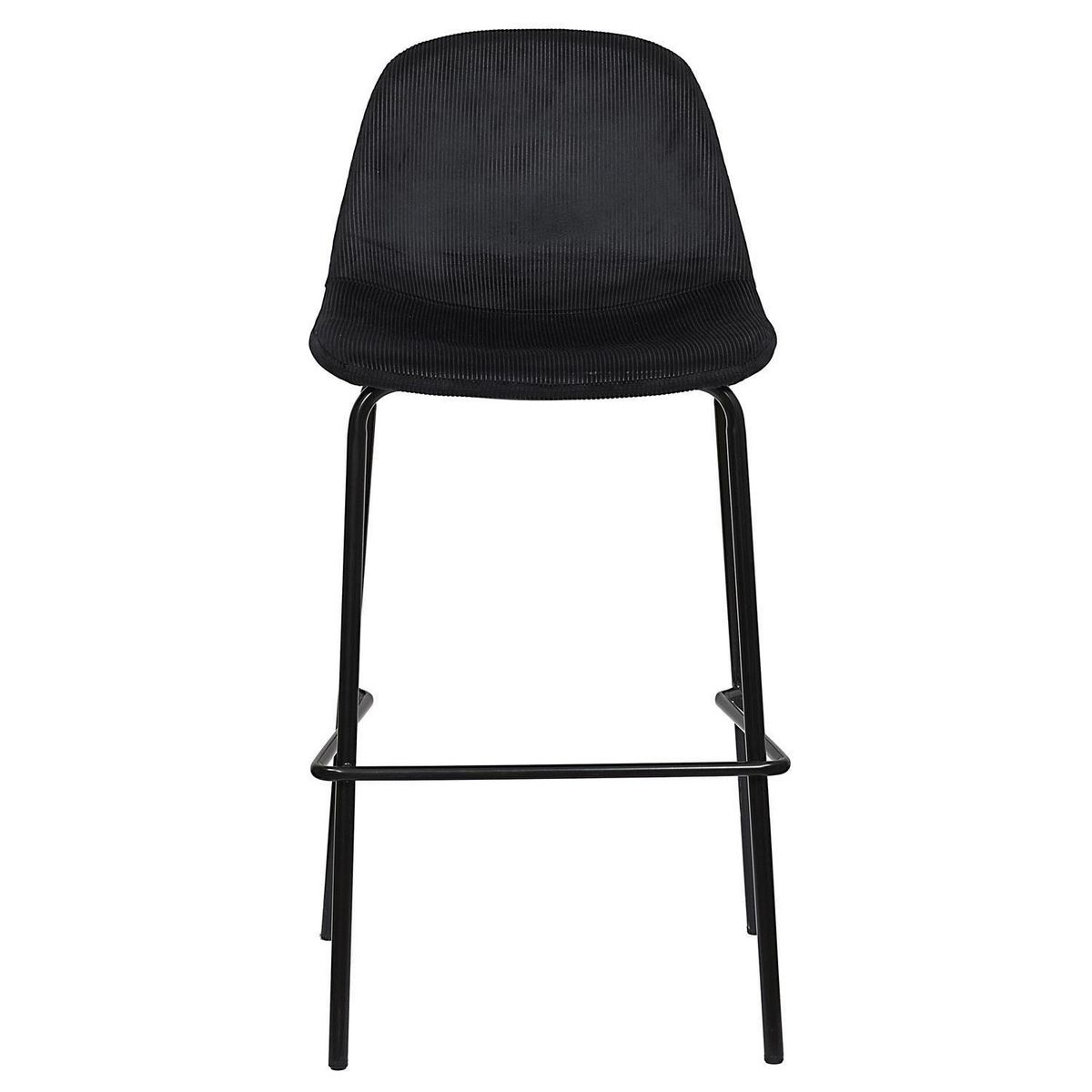 TOILINUX Lot de 2 chaises de bar GIULIA - Noir