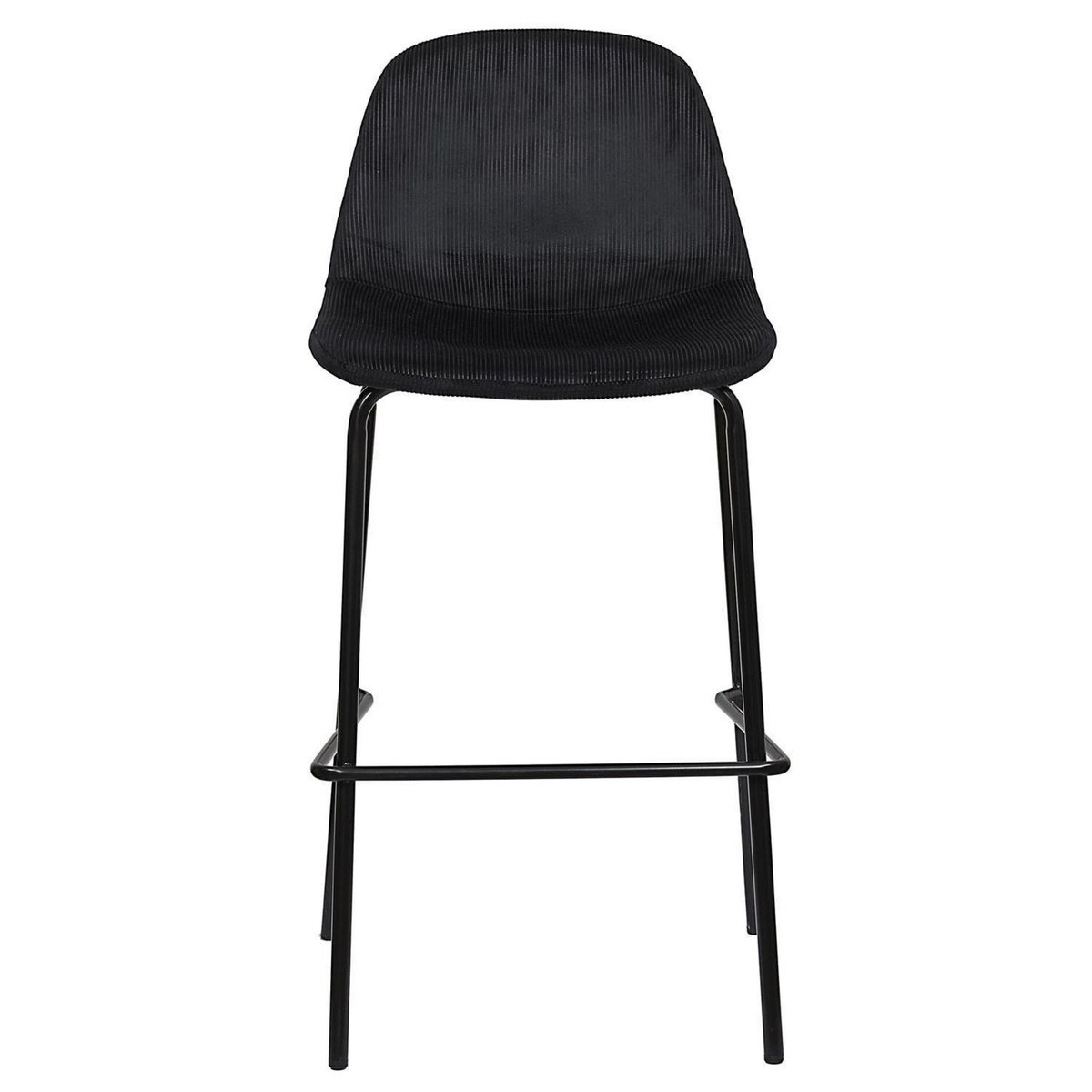 TOILINUX Lot de 2 chaises de bar GIULIA - Noir