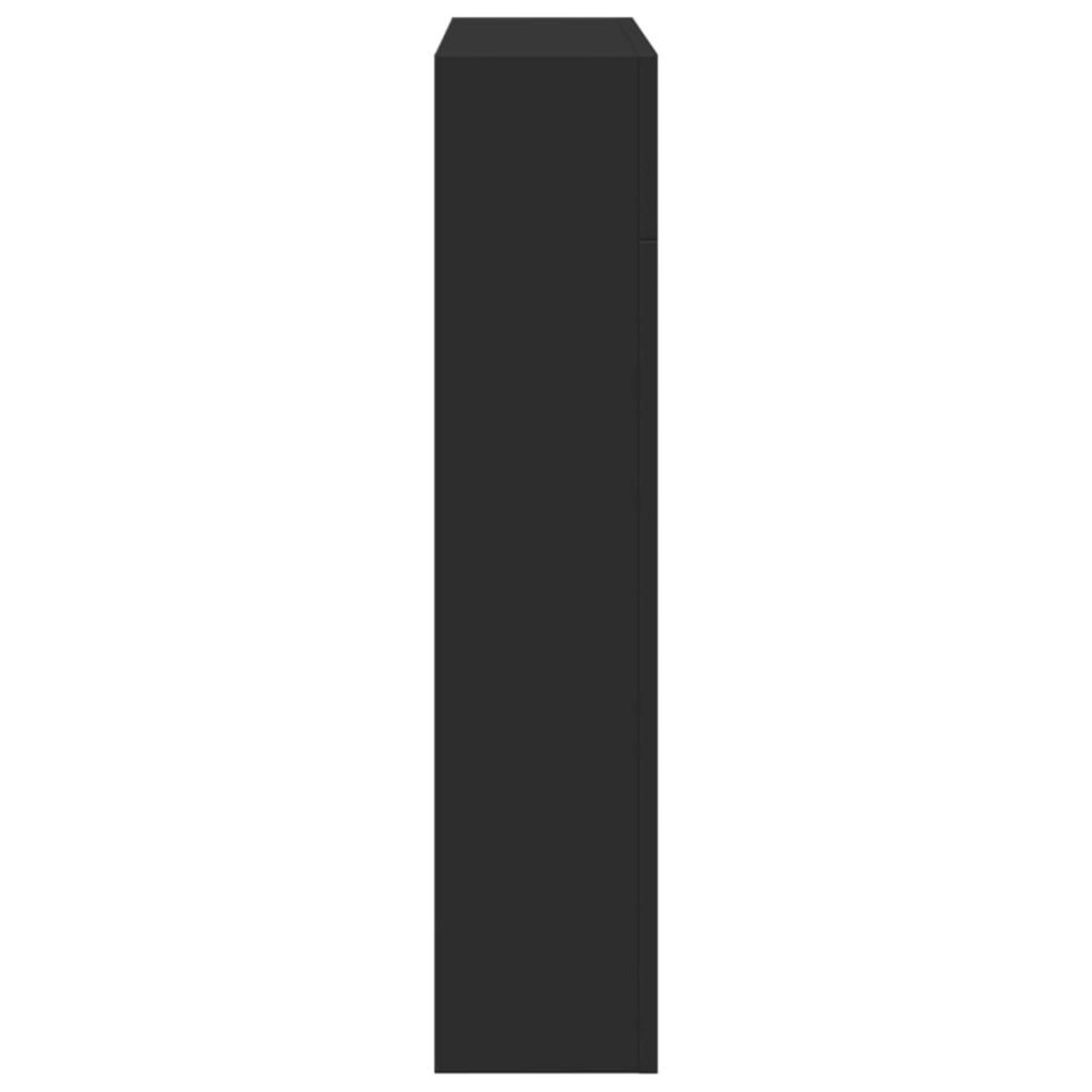 VIDAXL Cadre de cheminee noir 81x18x82 cm bois d'ingenierie