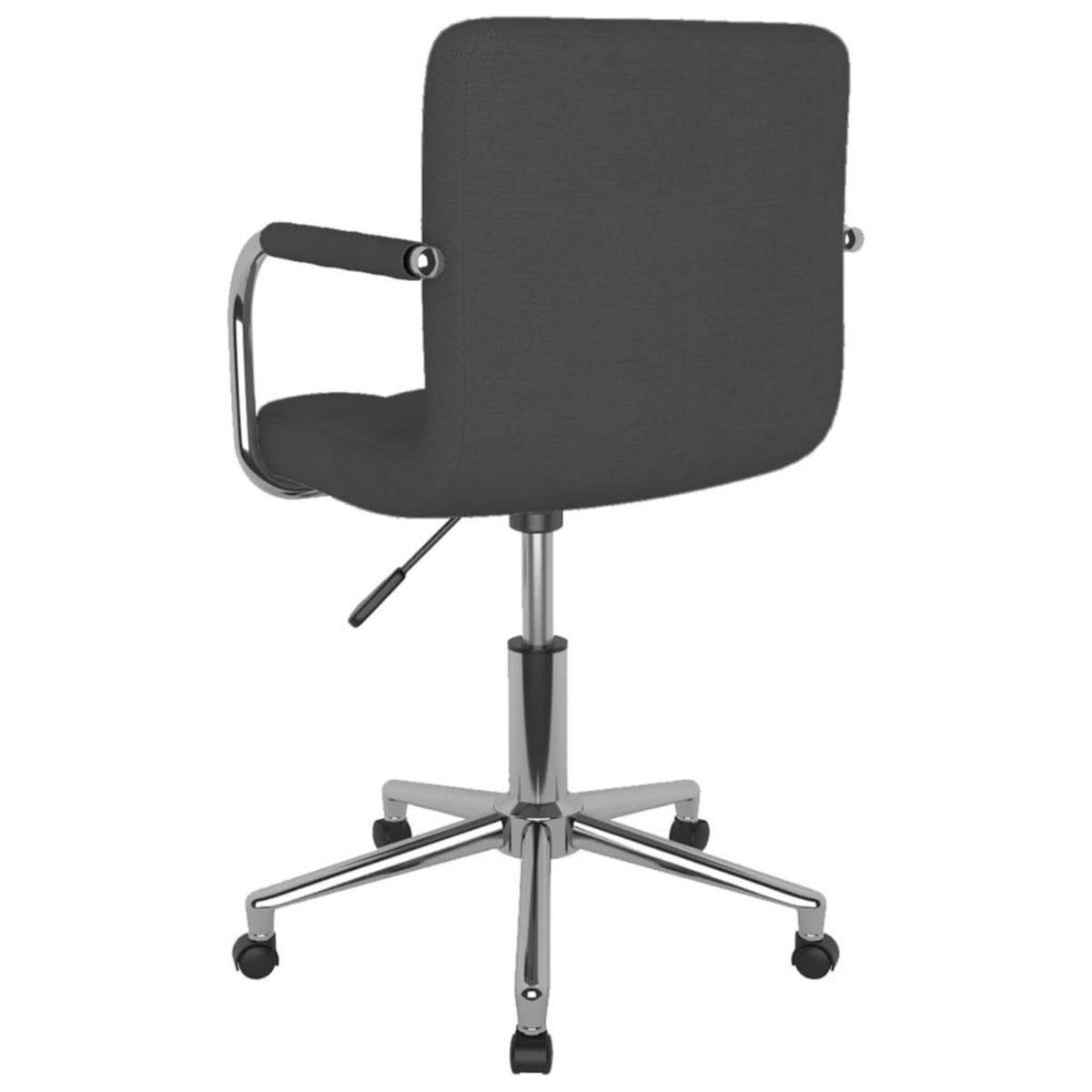 VIDAXL Chaise pivotante de salle a manger Gris fonce Tissu