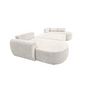 Voir la diapositive 2 : BEST MOBILIER Mahina - canapé panoramique en u 7 places - convertible avec coffre - en tissu bouclette