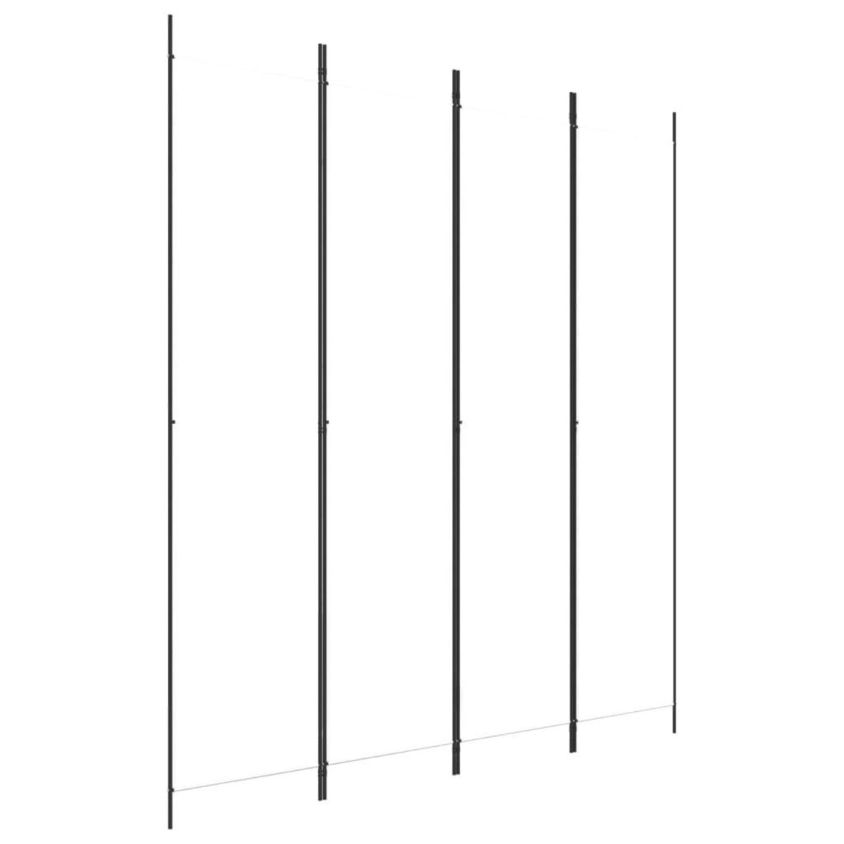 VIDAXL Cloison de separation 4 panneaux Blanc 200x220 cm Tissu