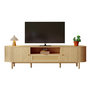 Voir la diapositive 1 : MERAX Meuble tv naturel 175 cm mdf
