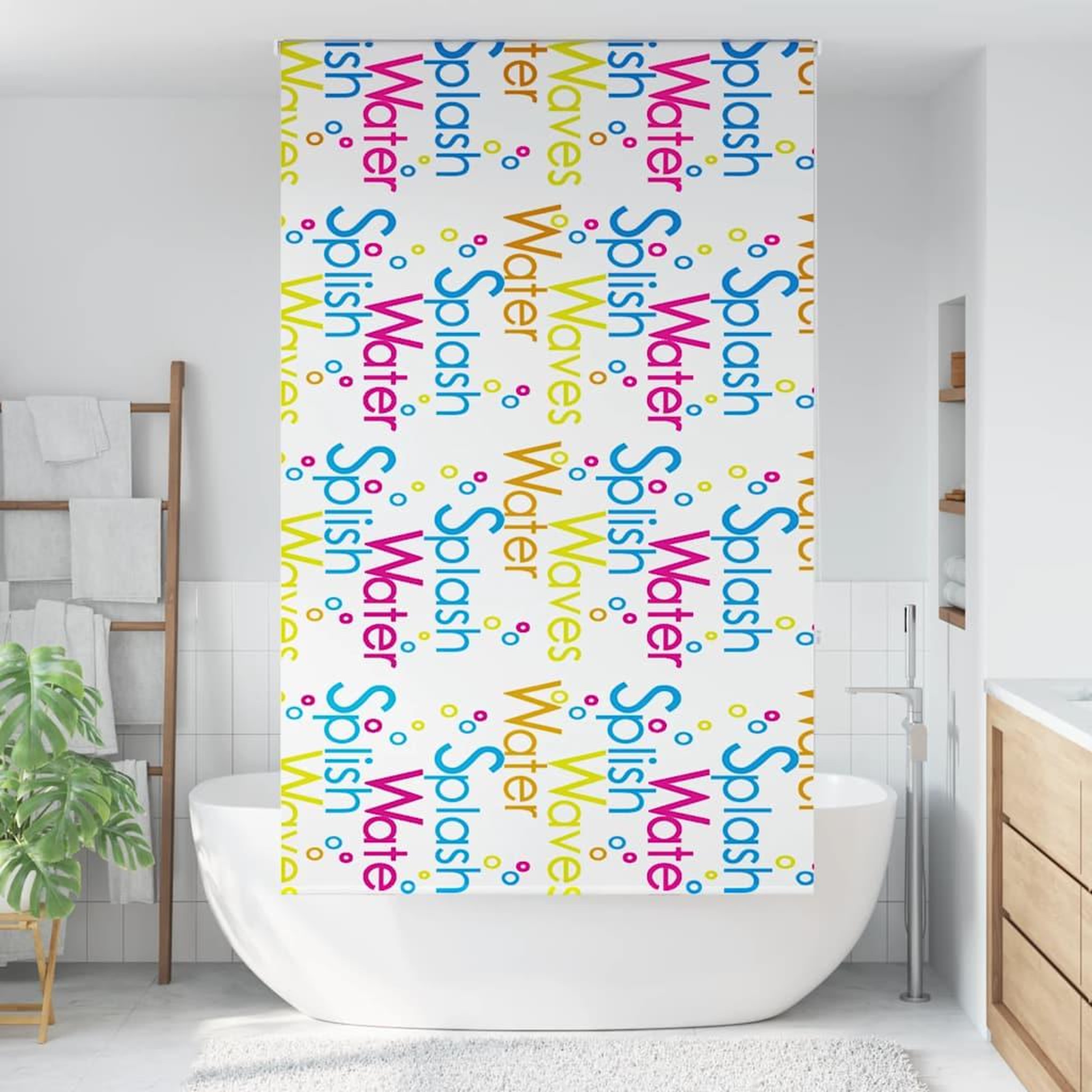 Voir la diapositive 2 : VIDAXL Store enrouleur de douche 140x240 cm largeur du tissu 136 cm