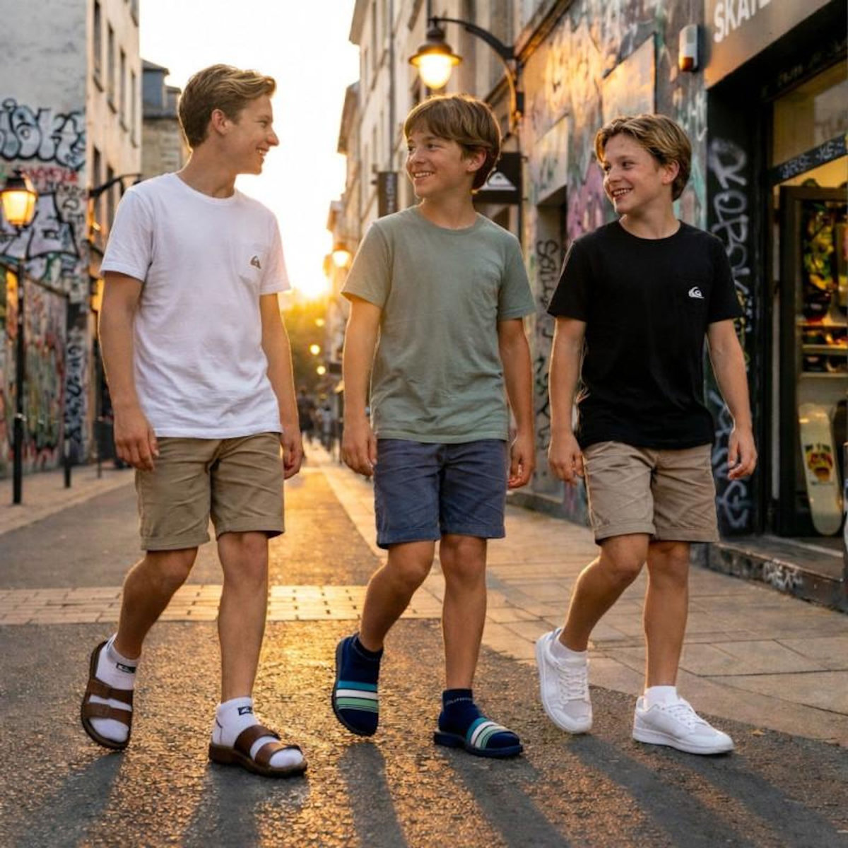 QUIKSILVER Quiksilver Pack de Chaussettes Enfant SNEAKER– Lot 6 Paires Sport