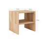 Voir la diapositive 4 : LISA DESIGN Bonnie - table de chevet - chêne massif - 35 cm