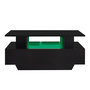Voir la diapositive 5 : MERAX Table Basse Avec 2 Tiroirs Et LED