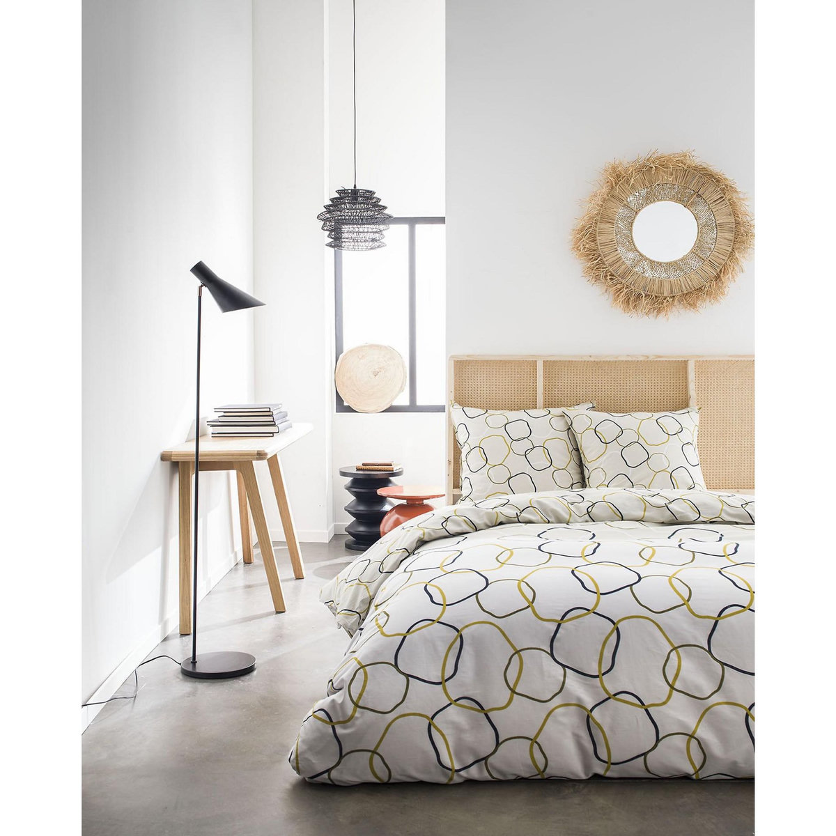 Home collection Parure housse de couette revers. 100% coton 57fils sunshine