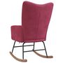 Voir la diapositive 5 : VIDAXL Chaise a bascule Rouge bordeaux Velours