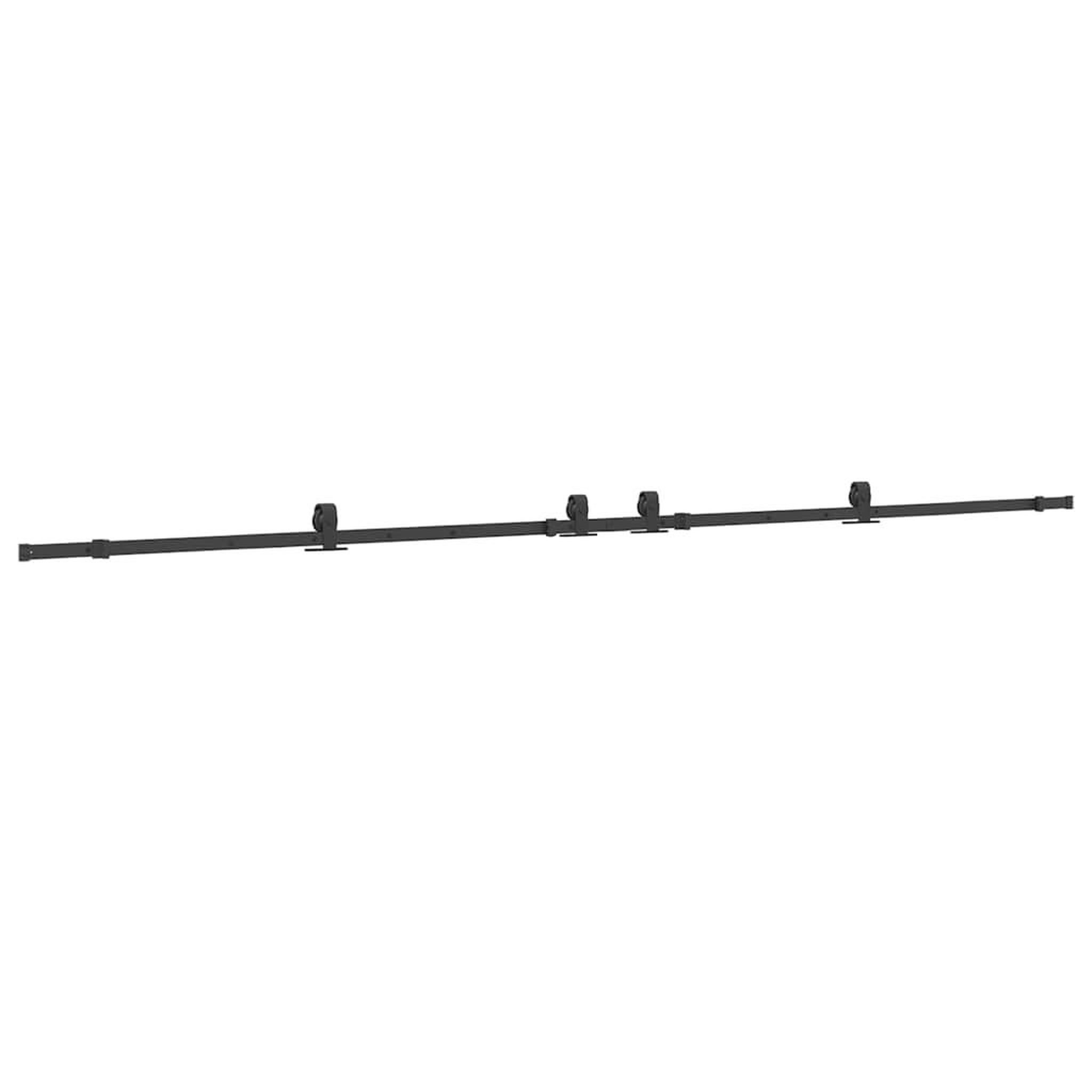 Voir la diapositive 2 : VIDAXL Kit de quincaillerie de porte coulissante 366 cm acier noir