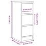 Voir la diapositive 6 : VIDAXL Buffet blanc 29,5x34x76 cm bois d'ingenierie