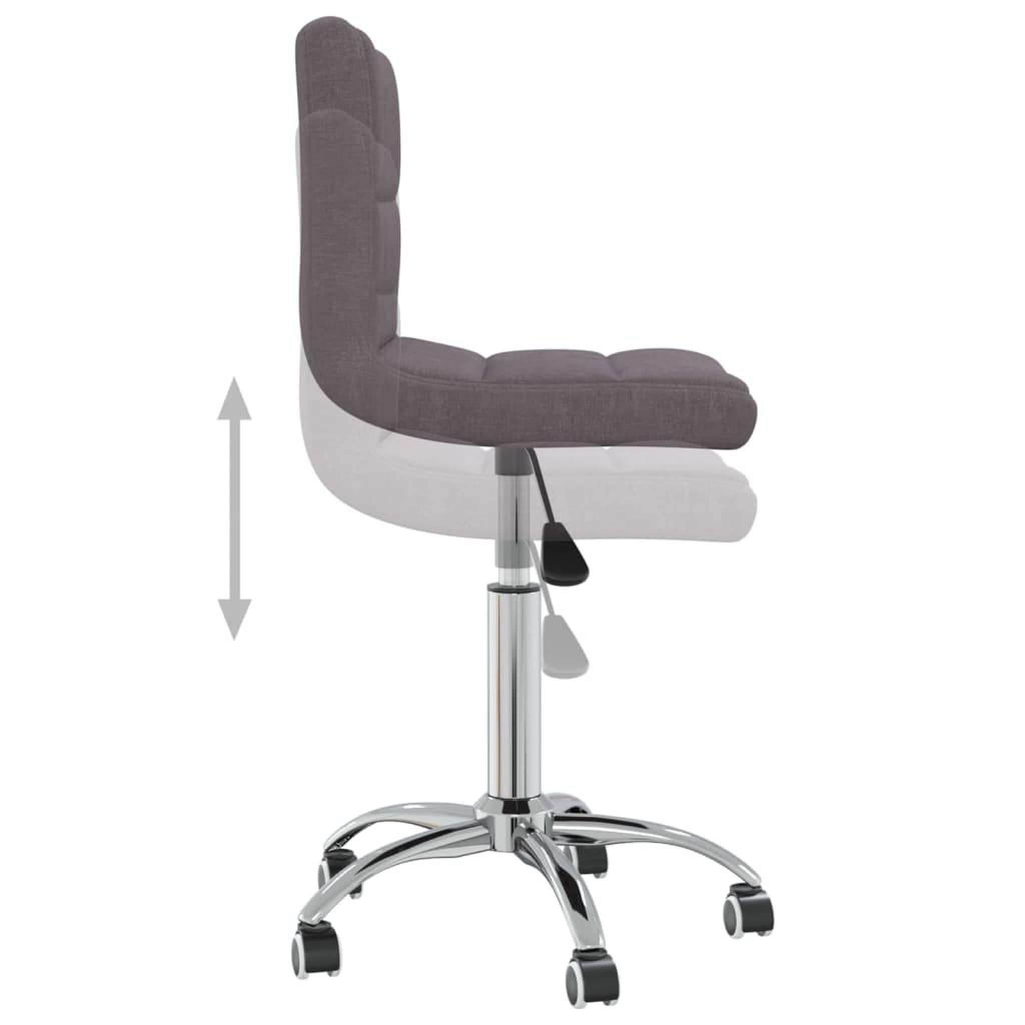 Voir la diapositive 5 : VIDAXL Chaise pivotante de salle a manger Taupe Tissu