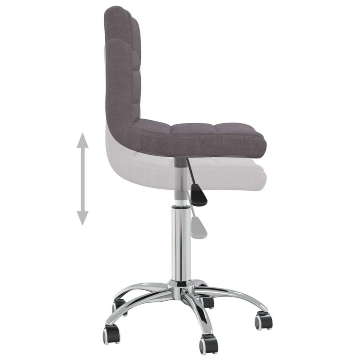 VIDAXL Chaise pivotante de salle a manger Taupe Tissu