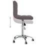 Voir la diapositive 5 : VIDAXL Chaise pivotante de salle a manger Taupe Tissu