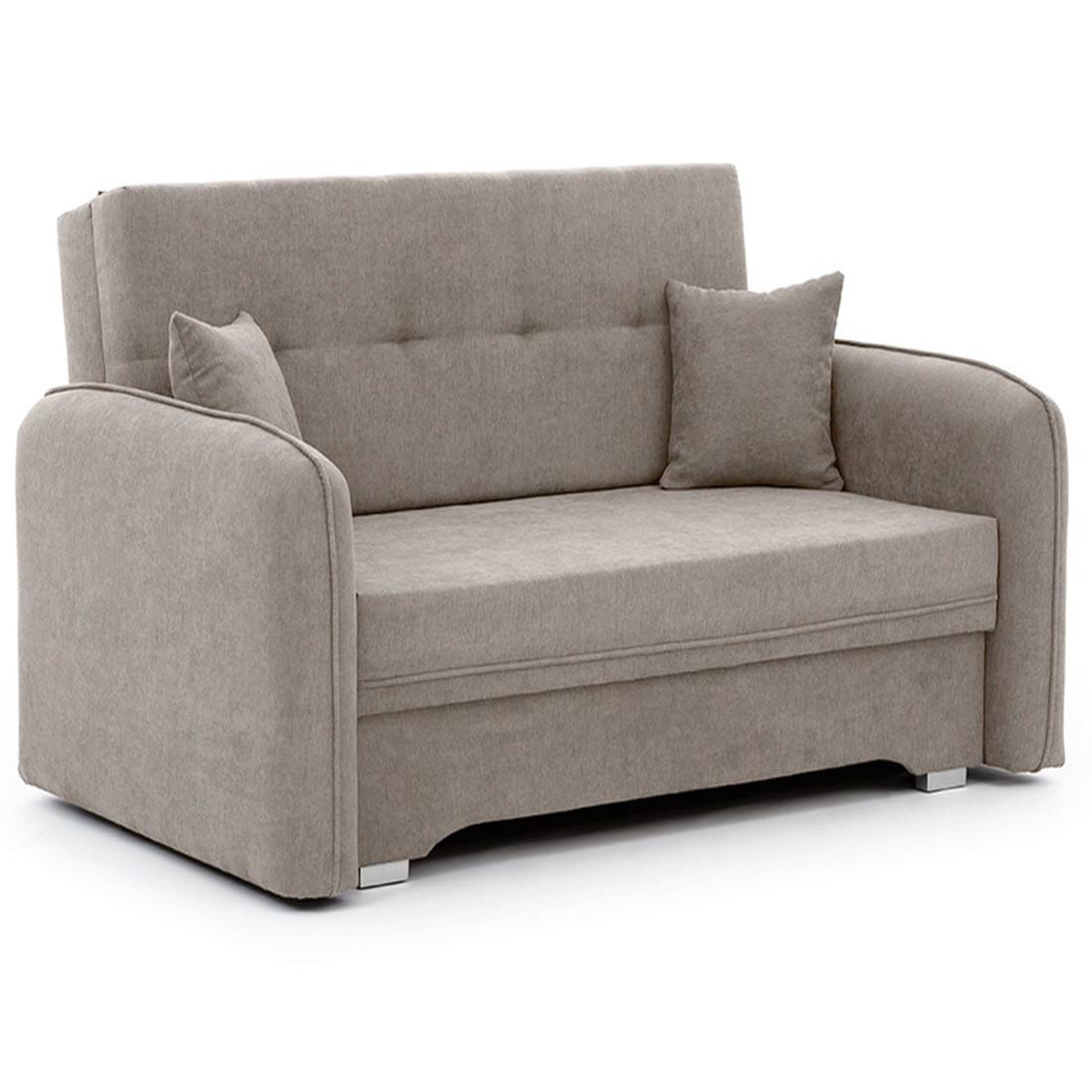 Voir la diapositive 1 : BEST MOBILIER Michelle - canapé droit 3 places convertible avec coffre en velours