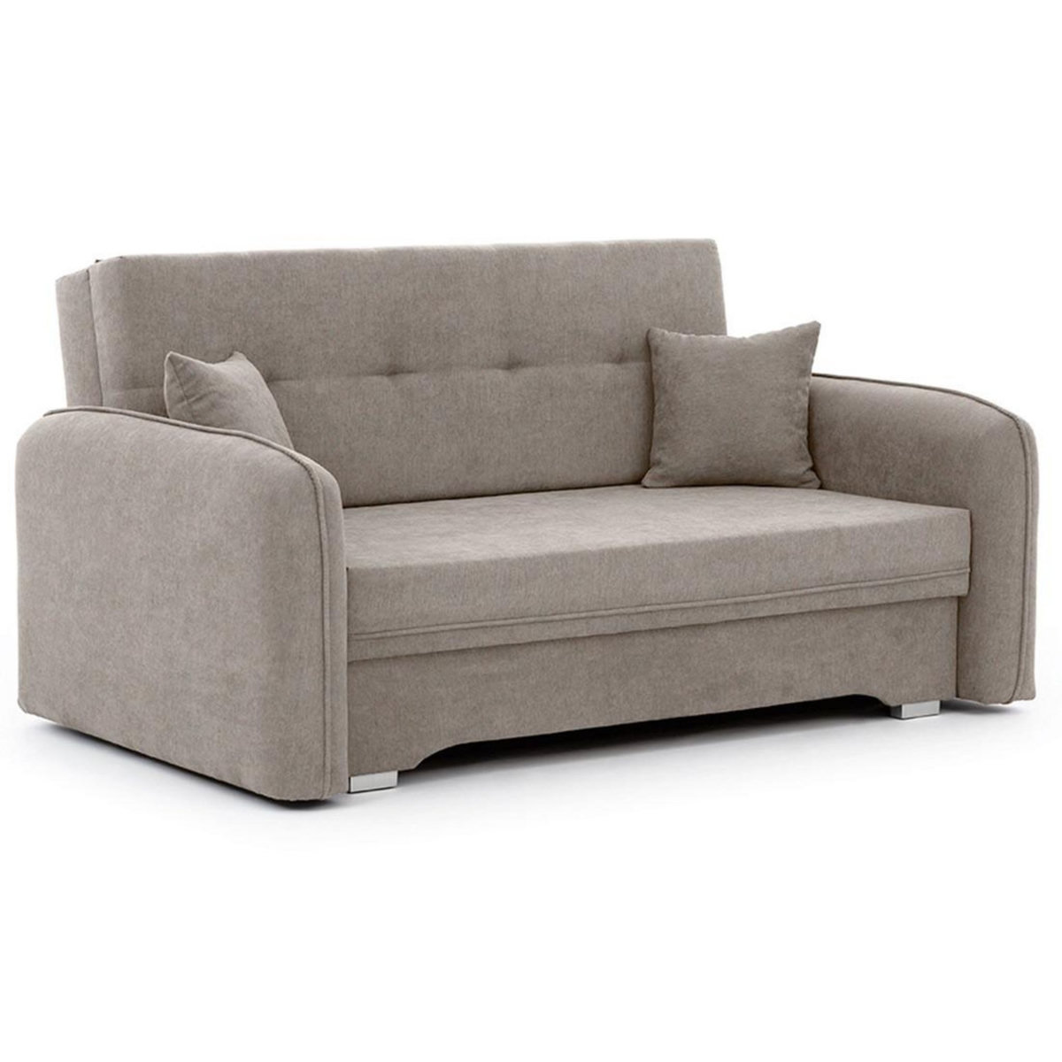 BEST MOBILIER Michelle - canapé droit 3 places convertible avec coffre en velours