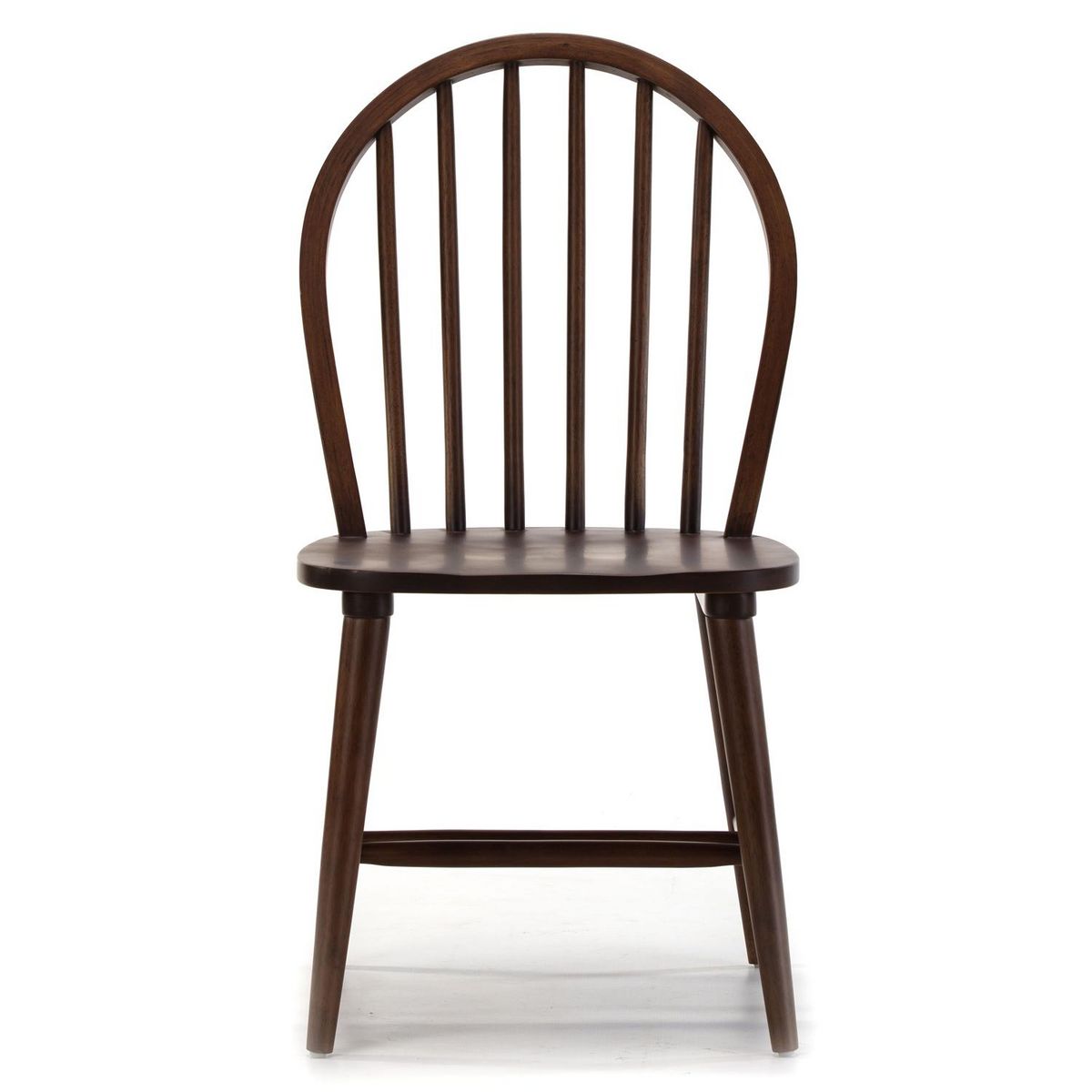 VS VENTA-STOCK Pack 2 chaises Clarck Couleur Noyer, Bois Massif, 48 cm x 48 cm x 92 cm