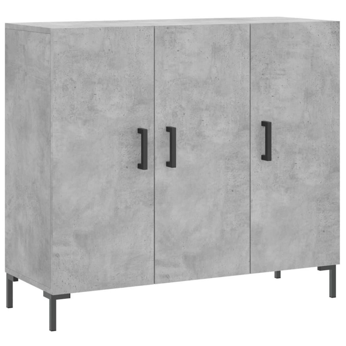 VIDAXL Buffet gris beton 90x34x80 cm bois d'ingenierie