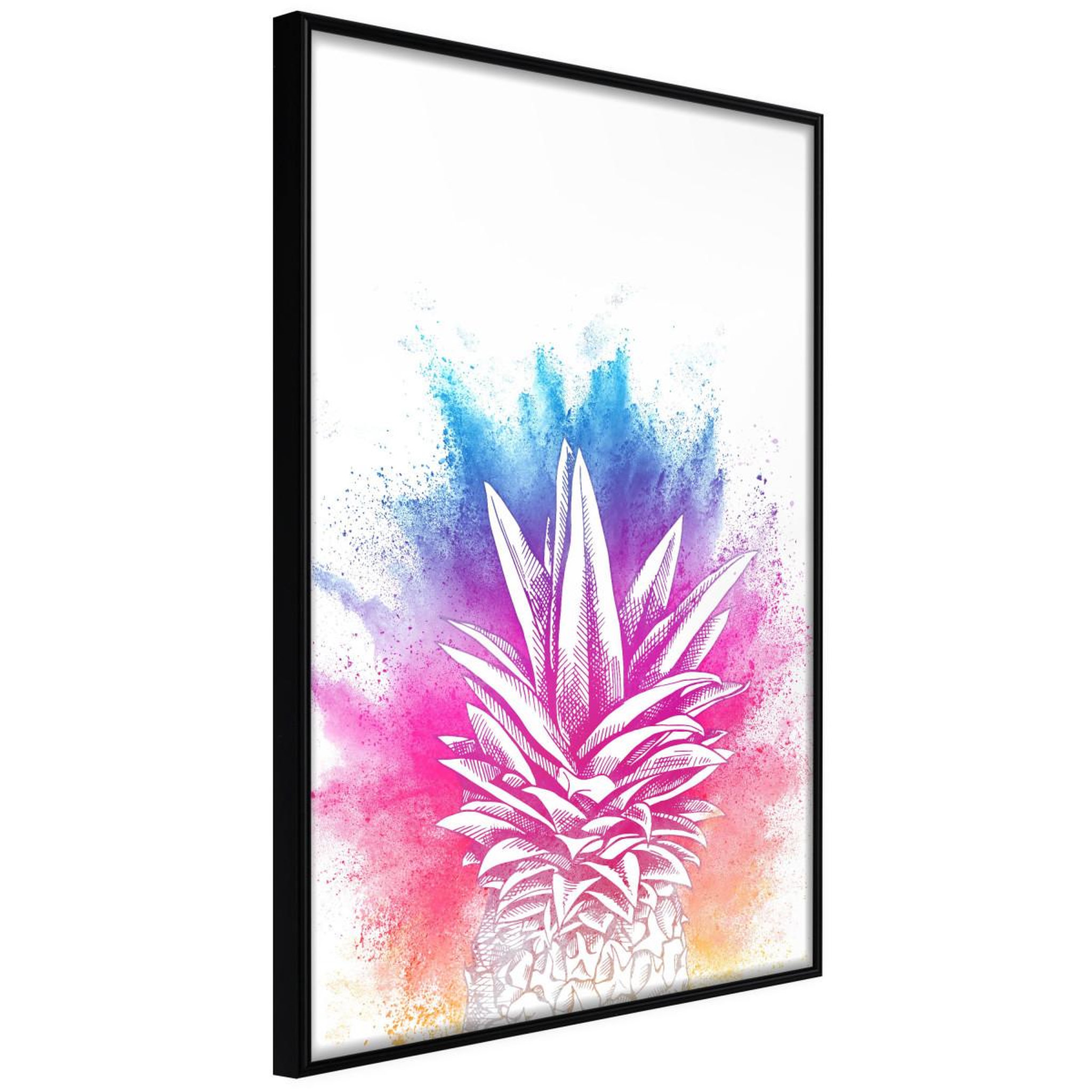 Paris Prix Affiche murale encadrée  rainbow pineapple crown