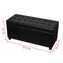 Voir la diapositive 6 : VIDAXL Pouf de rangement Cuir synthetique Noir
