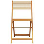 Voir la diapositive 4 : VIDAXL Chaises de jardin pliantes lot de 4 beige bois d'acacia massif