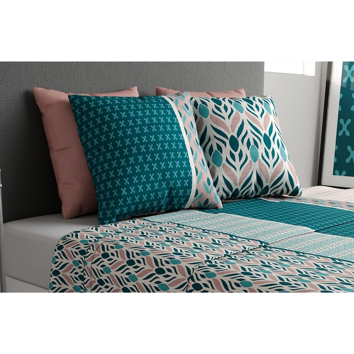 ATELIER DU COTON Parure de drap housse 100% coton 57fils-limbe