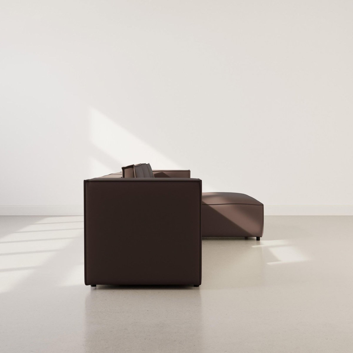 LISA DESIGN Stella - canapé d'angle droit 4 places en simili