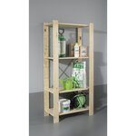 CENTRALE BRICO Etagère Pin, 4 tablettes , l.82 x P.40 x H.170 cm