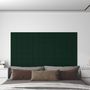 Voir la diapositive 1 : VIDAXL Panneaux muraux 12 pcs Vert fonce 60x15 cm Velours 1,08 m^2
