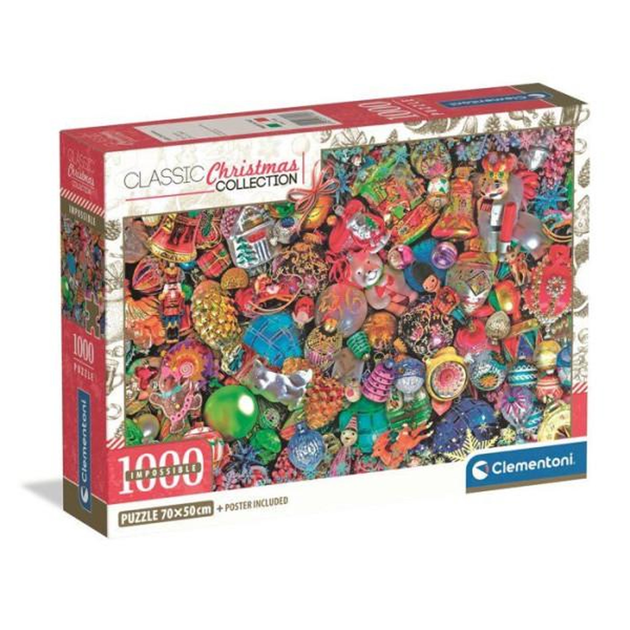 Voir la diapositive 1 : CLEMENTONI Puzzle 1000 pieces Impossible - Jolly Christmas