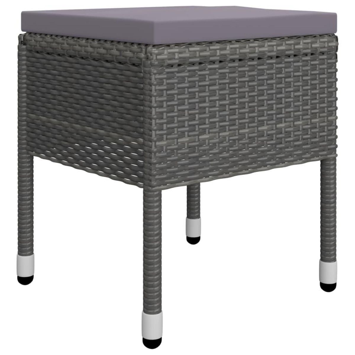 VIDAXL Ensemble a manger de jardin 7 pcs Gris