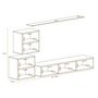 Voir la diapositive 3 : Paris Prix Meuble TV Mural Design  Switch V  250cm Naturel & Gris