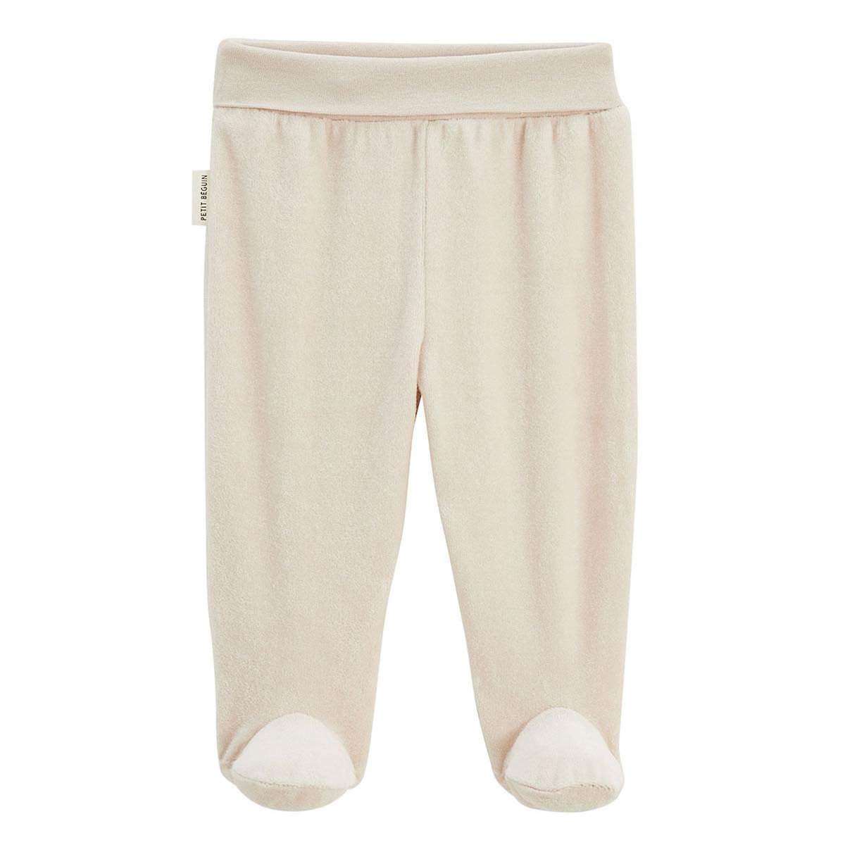 Petit Béguin Ensemble bébé gilet et pantalon à pied en velours Eden