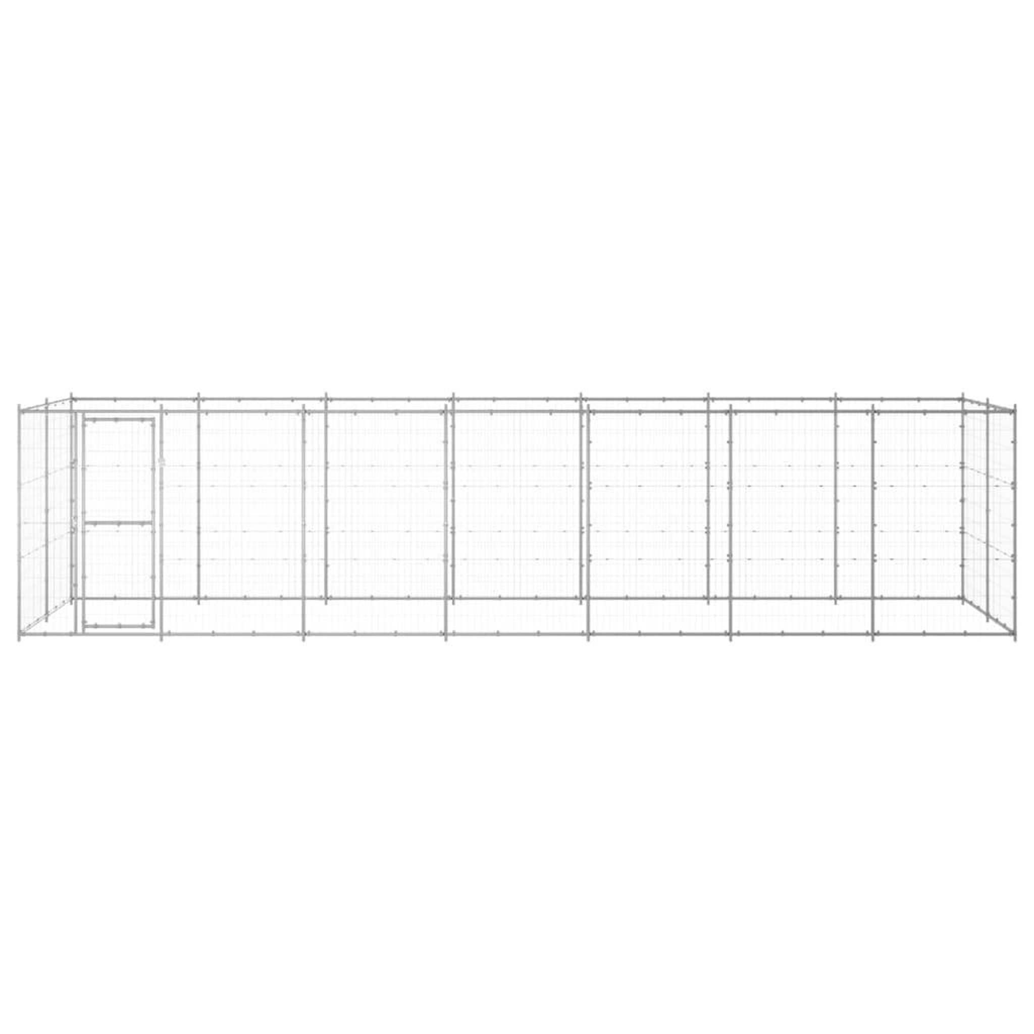 Voir la diapositive 2 : VIDAXL Chenil exterieur Acier galvanise 16,94 m²