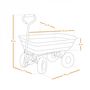 Voir la diapositive 2 : LINXOR Chariot de jardin, remorque de transport à roulettes - 75 L - 260 Kg