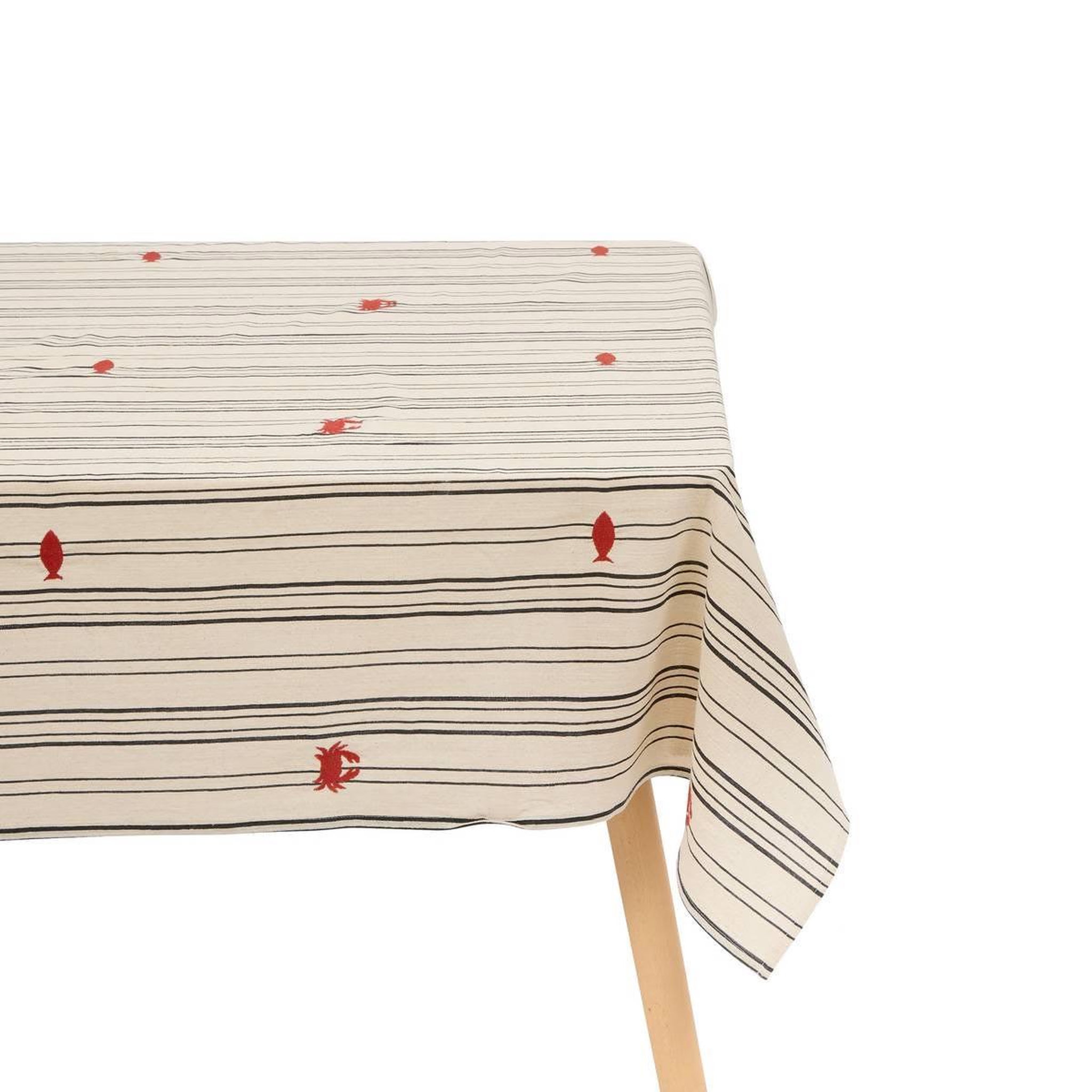 ATMOSPHERA Nappe brodée  océania  150x250cm beige