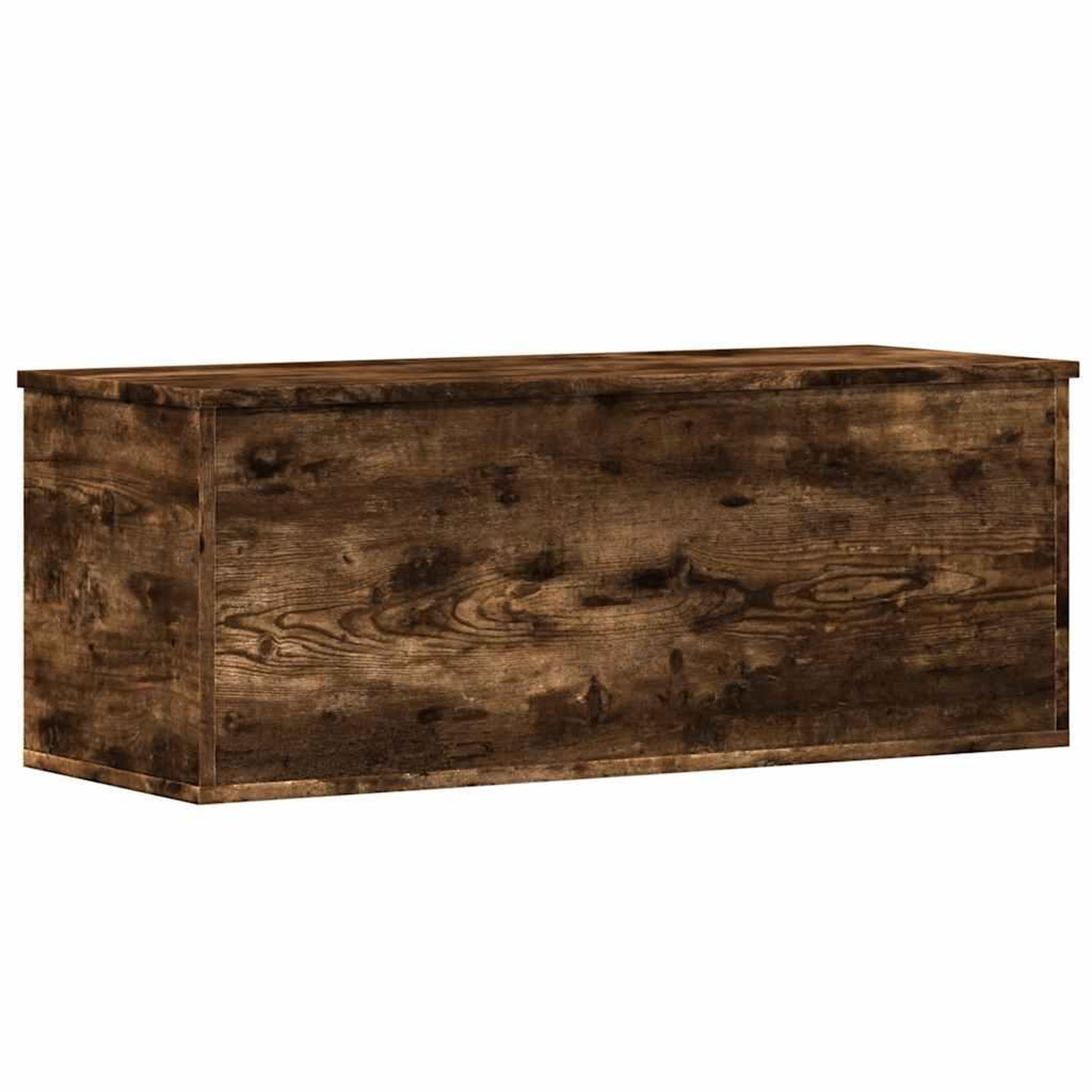 Voir la diapositive 2 : VIDAXL Boîte de rangement chene fume 90x35x35 cm bois d'ingenierie