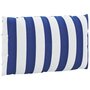 Voir la diapositive 5 : VIDAXL Coussins de palette lot de 2 rayures bleues/blanches