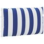Voir la diapositive 5 : VIDAXL Coussins de palette lot de 2 rayures bleues/blanches