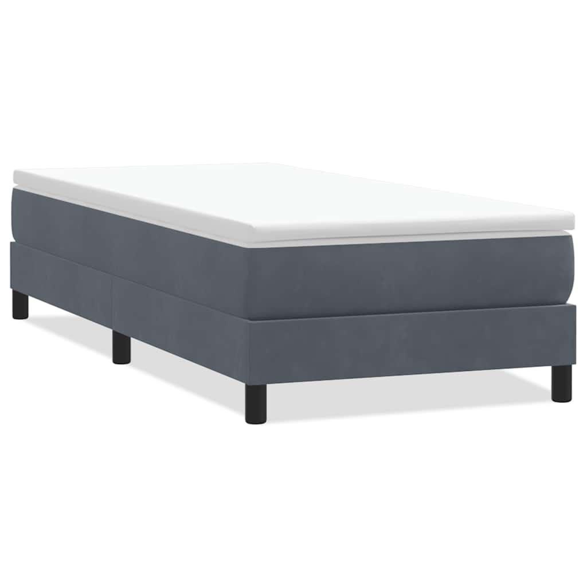 Voir la diapositive 2 : VIDAXL Sommier a lattes de lit sans matelas gris fonce 100x220cm
