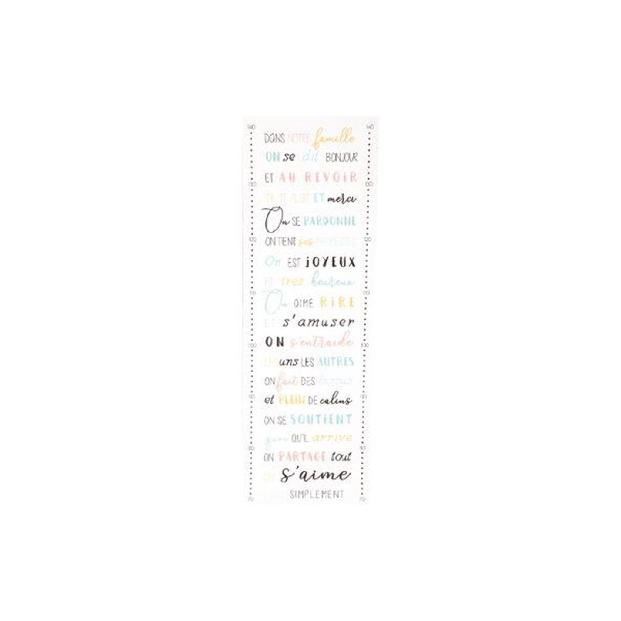 Voir la diapositive 2 : Atmosphera Kids Toise enfant  alphabet les règles  78cm multicolore