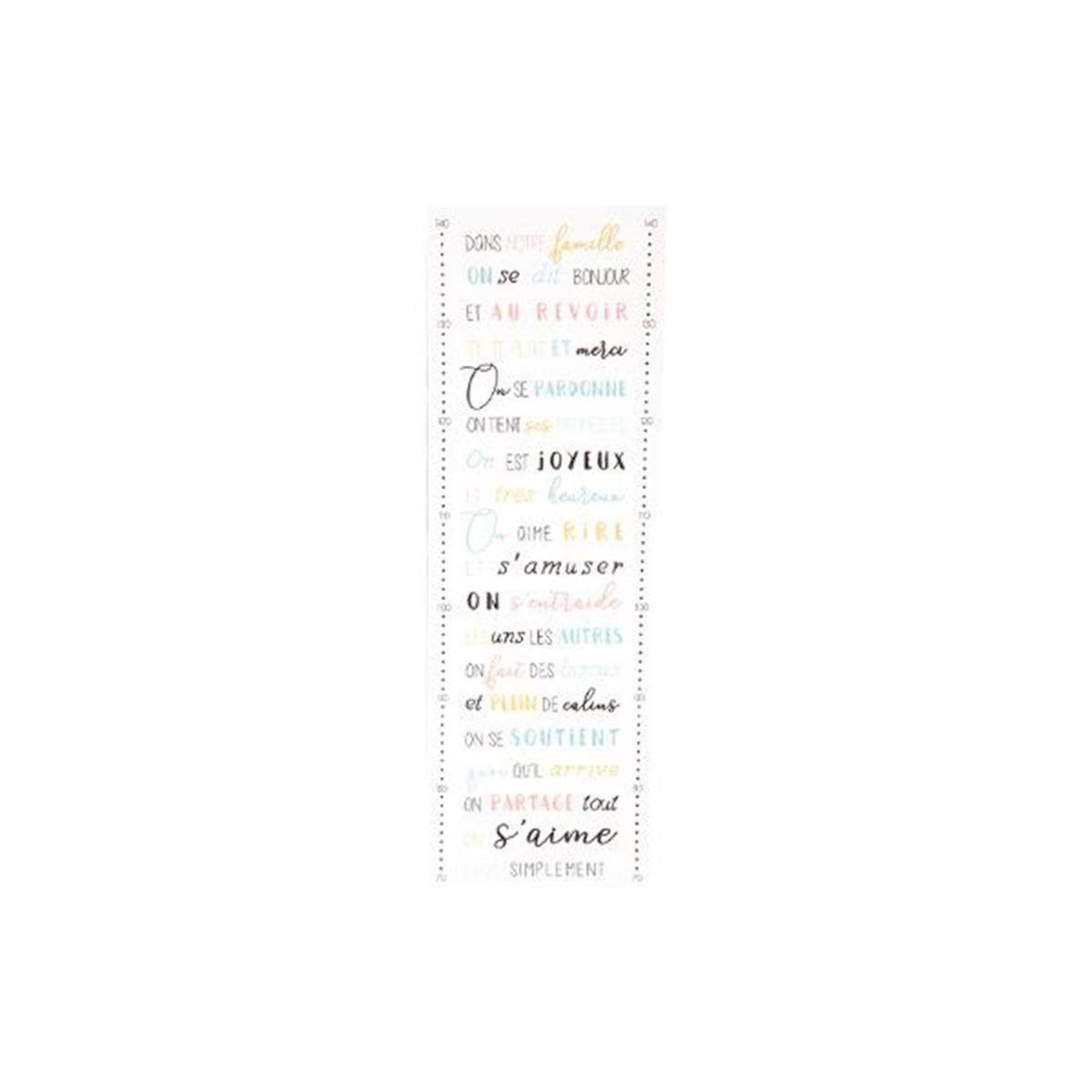 Atmosphera Kids Toise Enfant  Alphabet Les Règles  78cm Multicolore