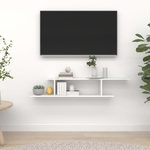 VIDAXL Etagere TV murale Blanc 125x18x23 cm Bois d'ingenierie
