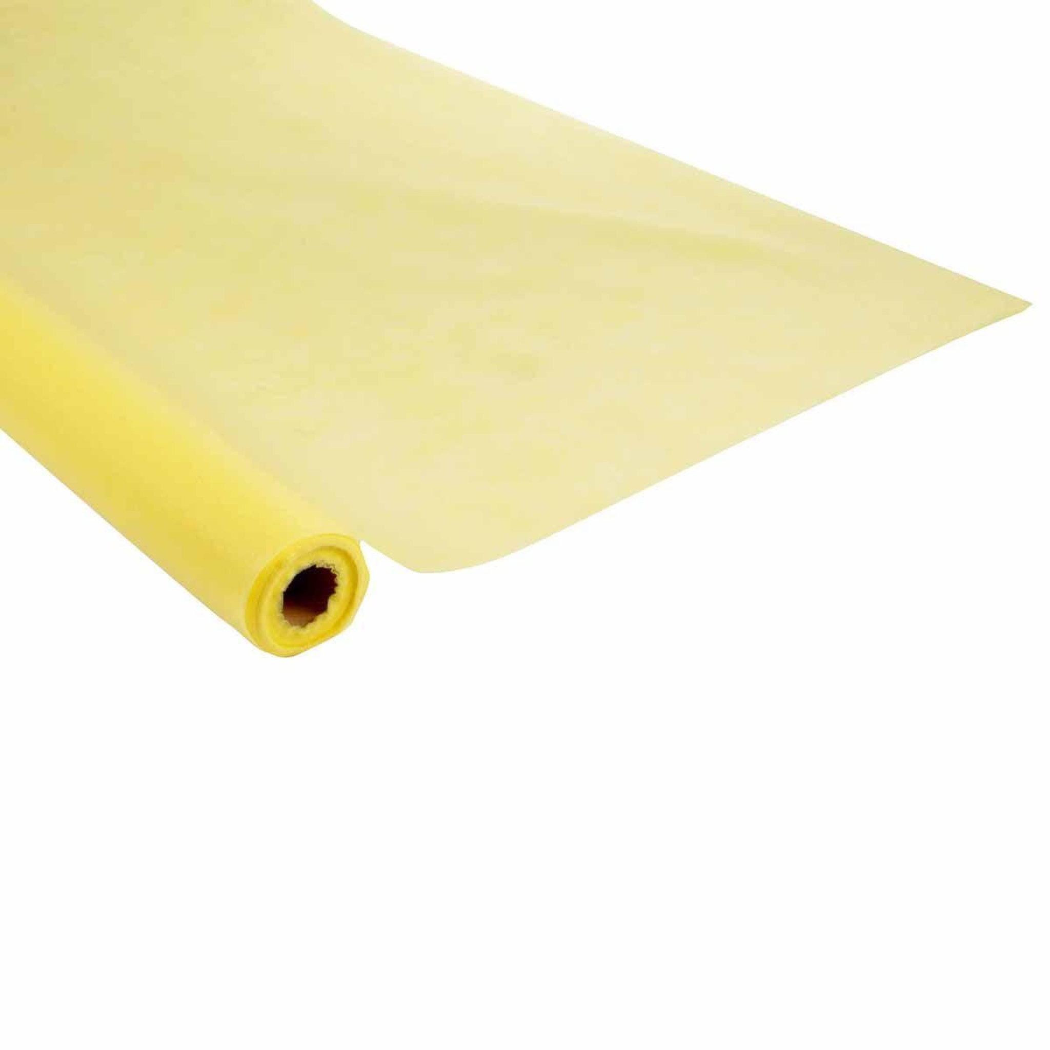 Voir la diapositive 1 : HOMEA Nappe plastique  intissé  1,20x10m jaune